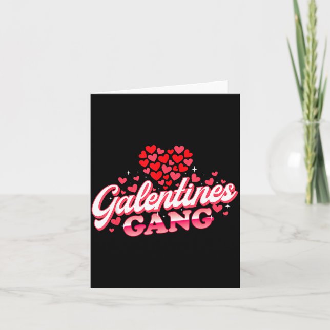 Tarjeta Galentines Gang - Galentine's Day Gals Sisterhood  (Anverso)