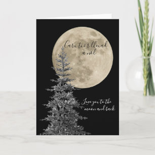 Tarjeta Gales Te amo a la luna y a la espalda