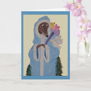 Tarjeta Galgo con Paloma Blanca