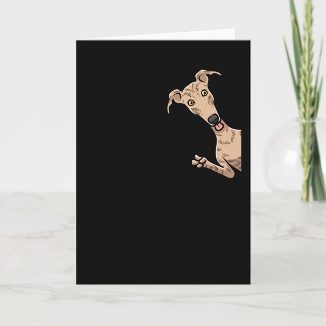 Tarjeta Galgo Espanol Dog con bici esquisto español (Anverso)