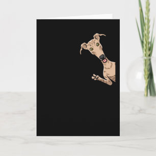 Tarjeta Galgo Espanol Dog con bici esquisto español