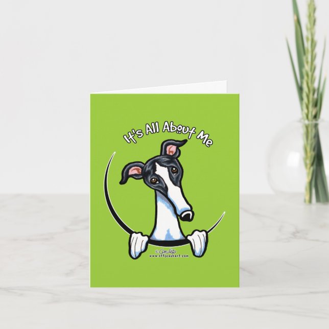 Tarjeta Galgo negro blanco IAAM (Anverso)