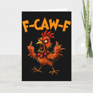 Tarjeta Gallero Divertido De Gallo F Caw F Susurrador De P