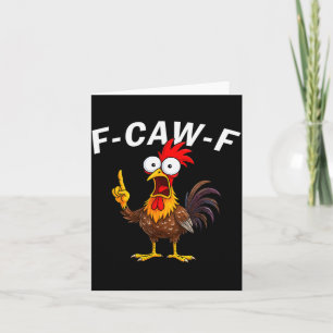 Tarjeta Gallero Divertido De Gallos Gallinas F Caw F Susur