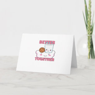 Tarjeta Galleta de Chocolate Chip y Leche Mejor Juntos Pla