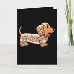Tarjeta Galleta de jengibre de Navidad Dachshund Perro Wie