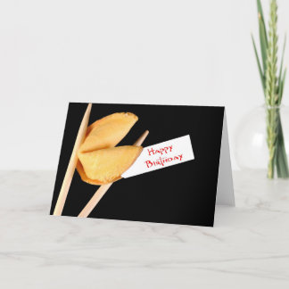 Tarjeta Galleta de la suerte del feliz cumpleaños