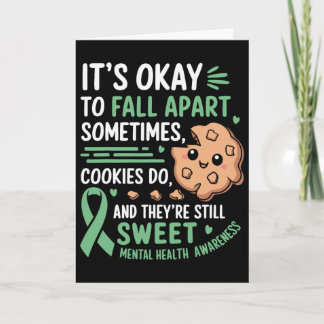 Tarjeta Galleta Divertida Conciencia de la Salud Mental