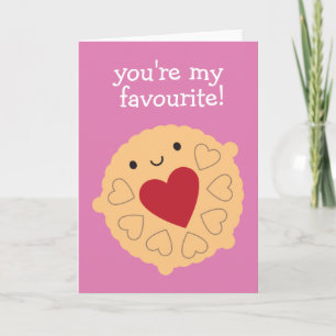 Tarjeta Galleta Kawaii Jammie Dodger