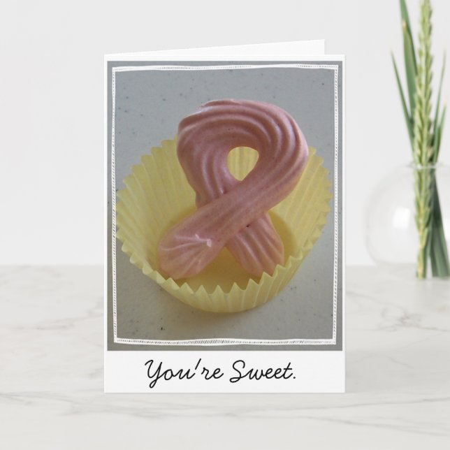 Tarjeta Galleta rosada de la cinta (Anverso)