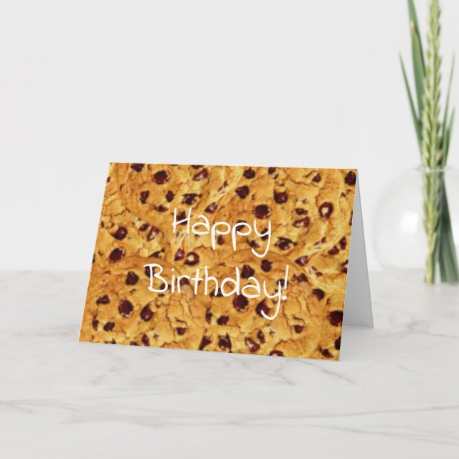 Tarjeta galletas de chispas de chocolate (Anverso)