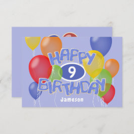 Tarjeta galletas de corte de cumpleaños felices azules con