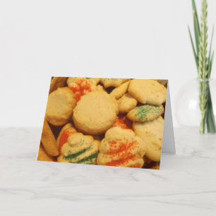 Tarjeta Galletas de Navidad con Purpurina de Azúcar
