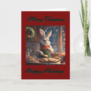 Tarjeta Galletas de Navidad de Sr. Bunny vacaciones 