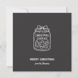 Tarjeta Galletas Personalizadas de Navidad con Apellido de