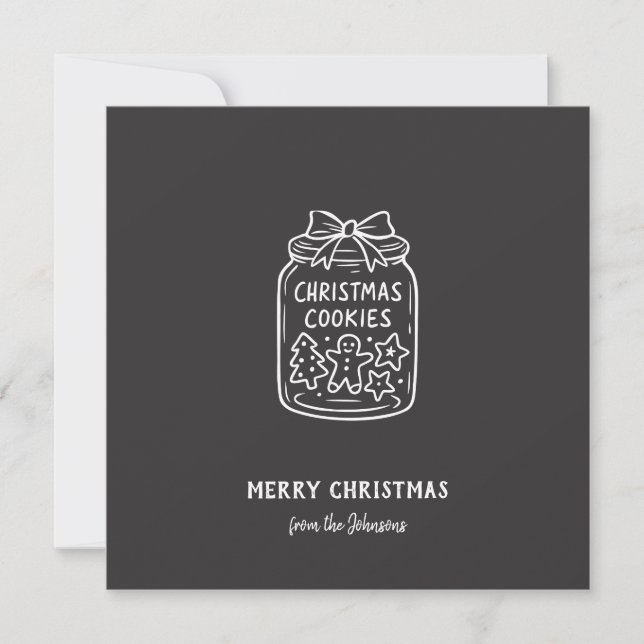 Tarjeta Galletas Personalizadas de Navidad con Apellido de (Anverso)