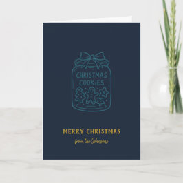 Tarjeta Galletas Personalizadas de Navidad con Apellido de