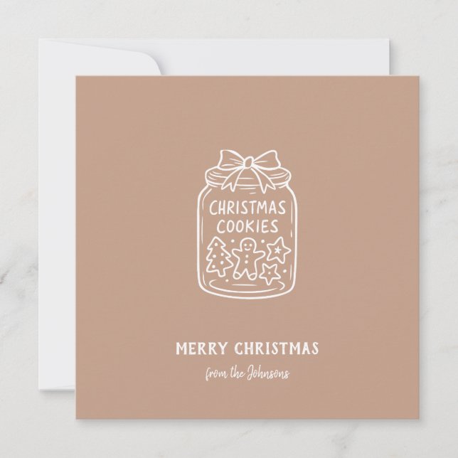 Tarjeta Galletas Personalizadas de Navidad con Apellido de (Anverso)