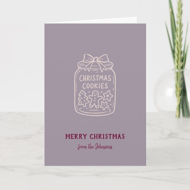 Tarjeta Galletas Personalizadas de Navidad con Apellido de (Anverso)