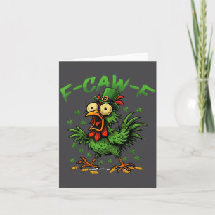 Tarjeta Gallina de gallo cacareo divertido F
