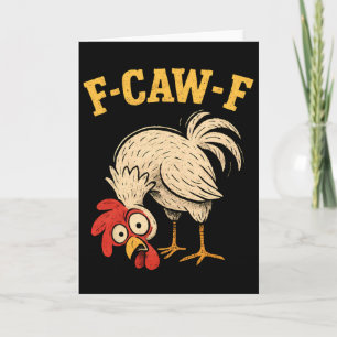 Tarjeta Gallina divertida granja de pollos ave Fawk