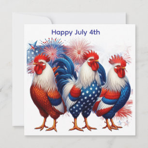 Tarjeta Gallo de 4 de julio