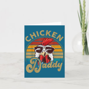 Tarjeta Gallo de Camiseta de Pollo Papá Vintage Granjero D