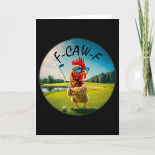 Tarjeta Gallo de golf divertido para adultos F-caw-f Humor