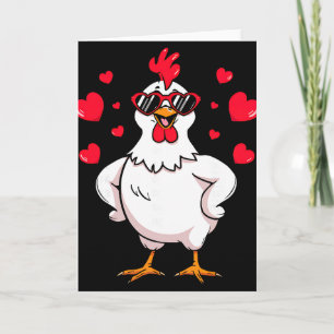 Tarjeta Gallo Divertido Corazón de San Valentín Singles Hu