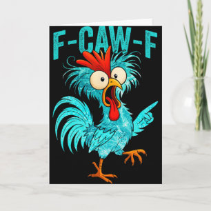 Tarjeta Gallo divertido humor de granja animales granja hu