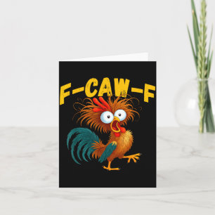 Tarjeta Gallo Divertido Meme F-caw-f Humor Divertido de Po