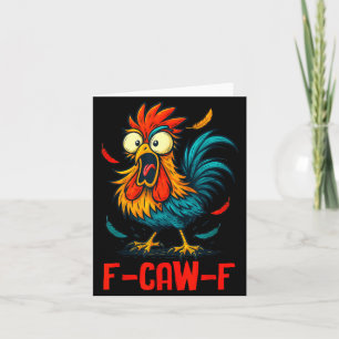 Tarjeta Gallo F-caw-f Meme Humor Divertido de Pollo Chiste