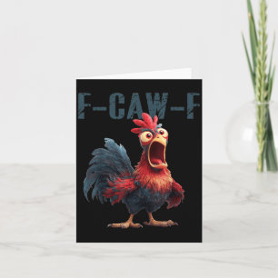 Tarjeta Gallo gallo divertido meme humor F Caw F Q