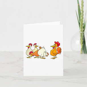 Tarjeta Gallo y Gallinas