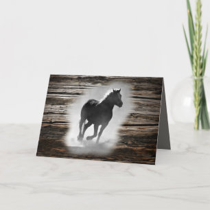 Tarjeta Gallopaje de caballos salvajes