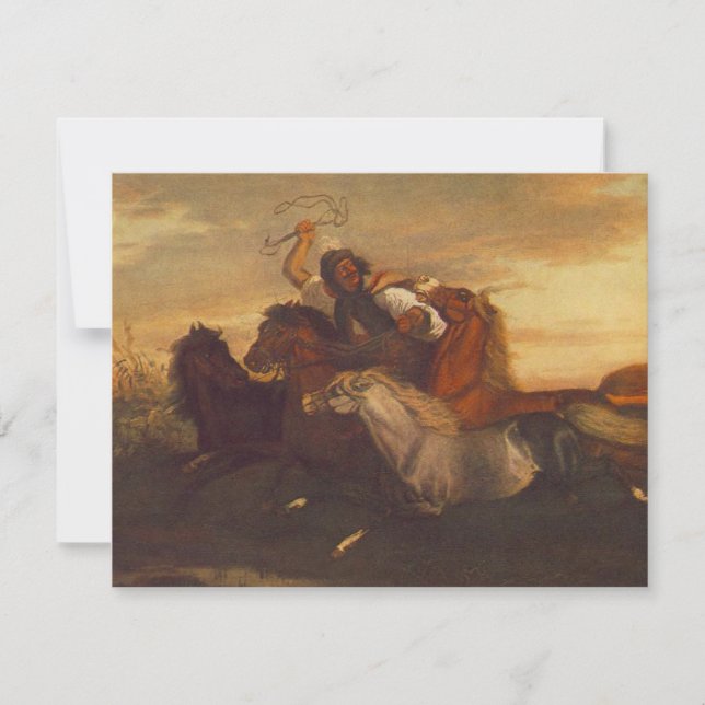 Tarjeta Galloping Outlaw (Vaquero a caballo) (Caballos) (Anverso)