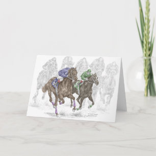 Tarjeta Galloping Race Horses