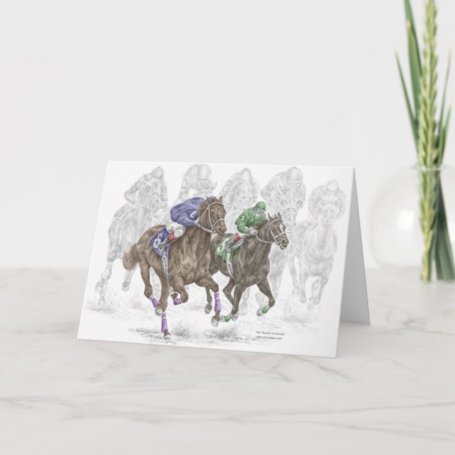 Tarjeta Galloping Race Horses (Anverso)
