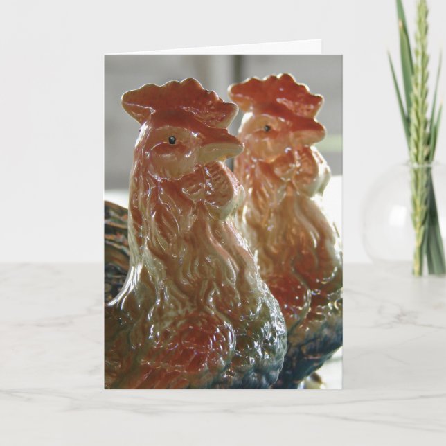 Tarjeta Gallos de época, Buenos días (Anverso)