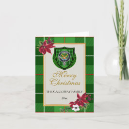 Tarjeta Galloway Scottish Clan Tartan & Crest