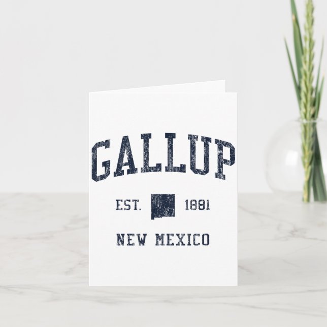 Tarjeta Gallup Nm Jn1 Vintage Athletic Blue Design  (Anverso)