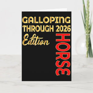 Tarjeta Galopante Feliz Año Nuevo del Caballo 2026