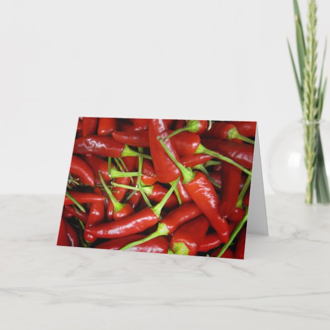 Tarjeta Gama de regalos de pimientos de chile rojo (Anverso)