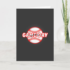 Tarjeta Game Day Cracked Baseball Sports Graphic