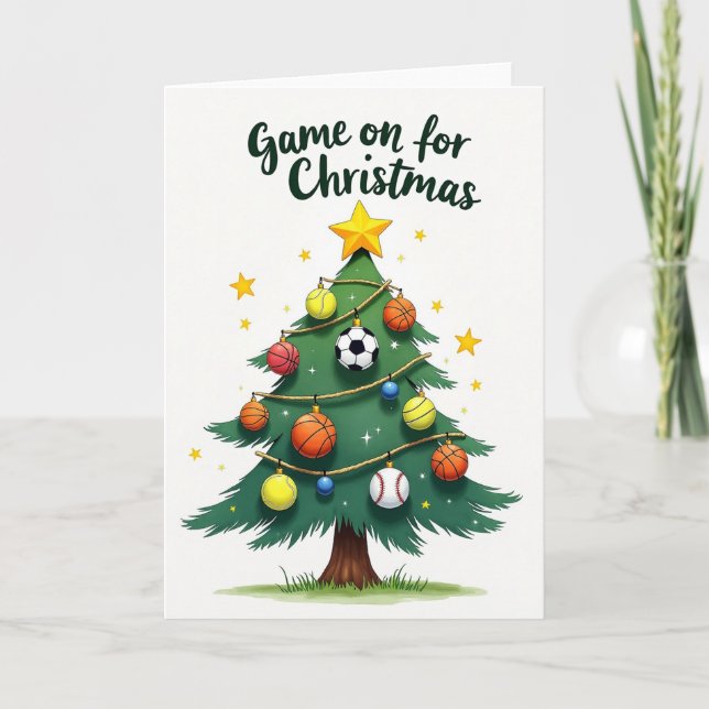 Tarjeta Game On for Christmas Holiday Card (Anverso)