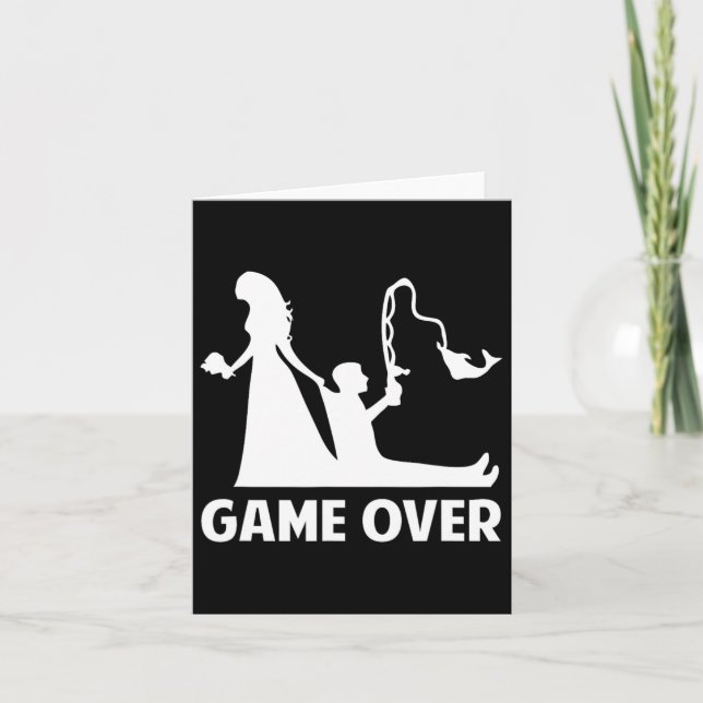 Tarjeta Gameover Bride Groom Boda Bachelorette (Anverso)