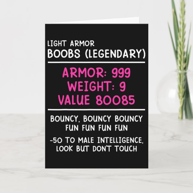 Tarjeta Gamer Breast (legendary) Video Player Gaming Girl  (Anverso)