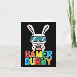 Tarjeta Gamer Bunny Videojuego de Pascua Lindo para Niños
