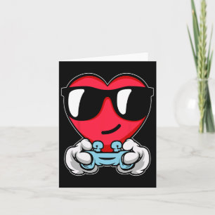Tarjeta Gamer Día de San Valentín Cute Video-game Controll