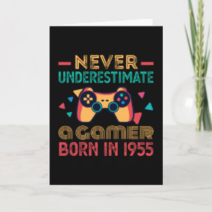 Tarjeta Gamer nacido en 1955 Nacido en un regalo de juegos